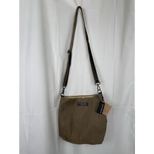 Vintage Addiction Recycled Military Tent Canvas Crossbody Bag Rustic Brown